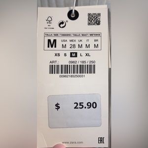 Zara White Ribbed Midi Dress - New! With tags! - Size Medium